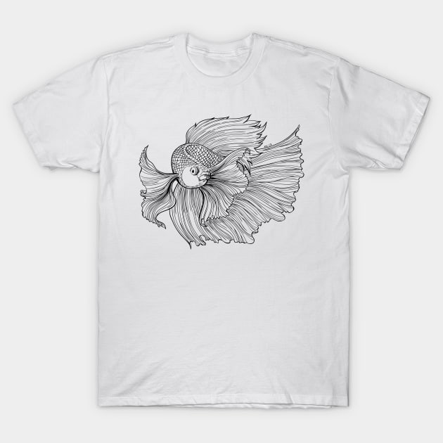 Siamese fighting fish T-Shirt by katerinamk